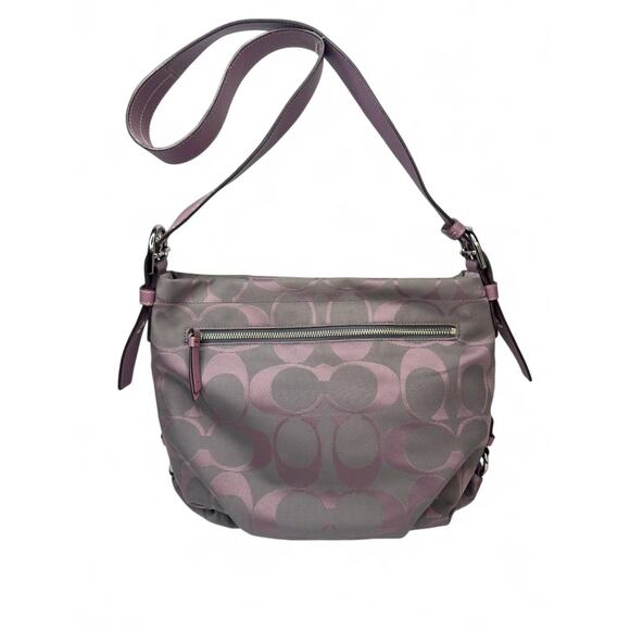 Coach Vintage Signature C Purple Duffle Hobo Bag - Picture 5 of 13
